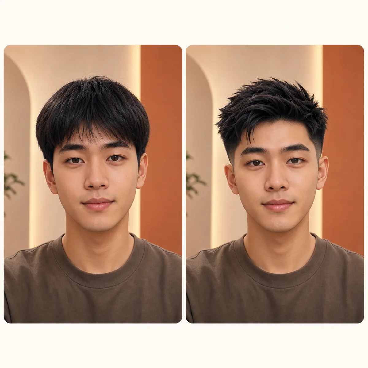 ภาพตัวอย่างก่อนและหลังใช้ AI ลองทรง